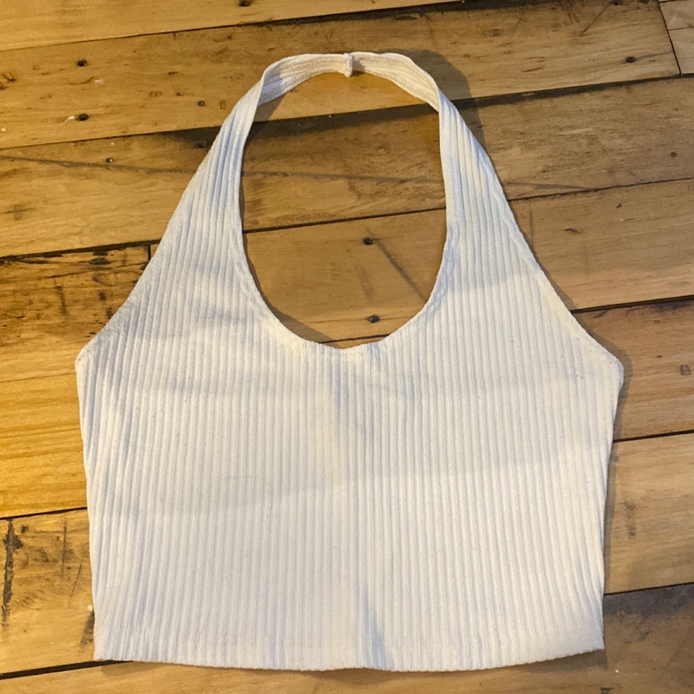 White halter top